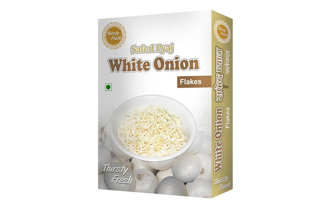 Thirsty Fresh White Onion (Safed Pyaj) Flakes   Box  75 grams